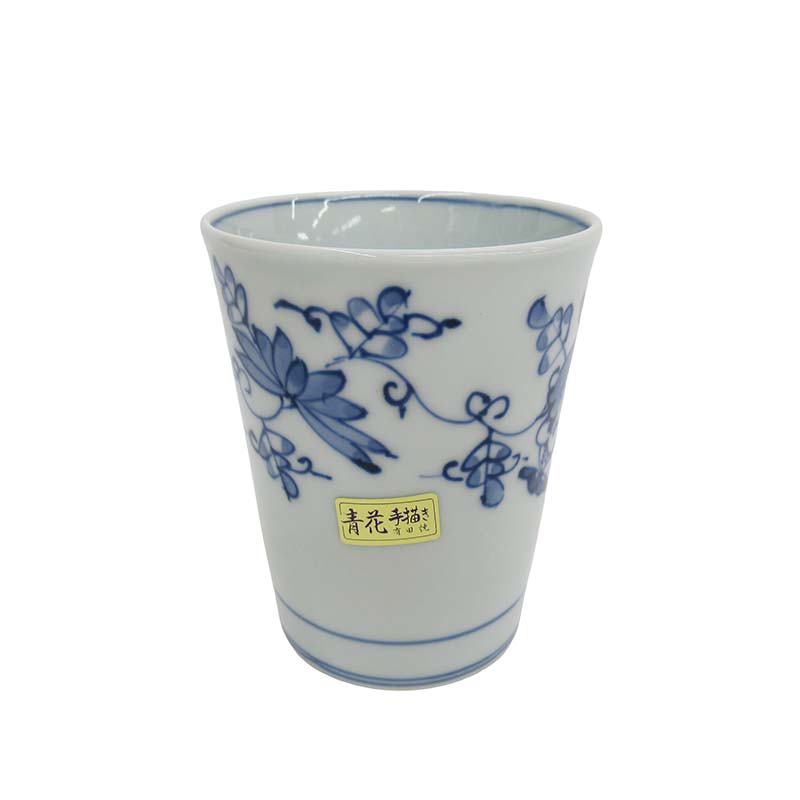 青花  唐草異人 ミルクカップ